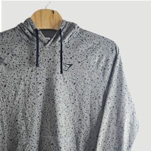 Gymshark Mens Speckled Grey Hoodie Sweatshirt XXL Athletic Pullover